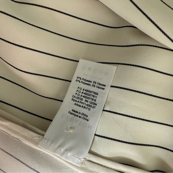 Aritzia Babaton Kahlo Cream Pinstripe Robe Jacket  Longline - Picture 9 of 13